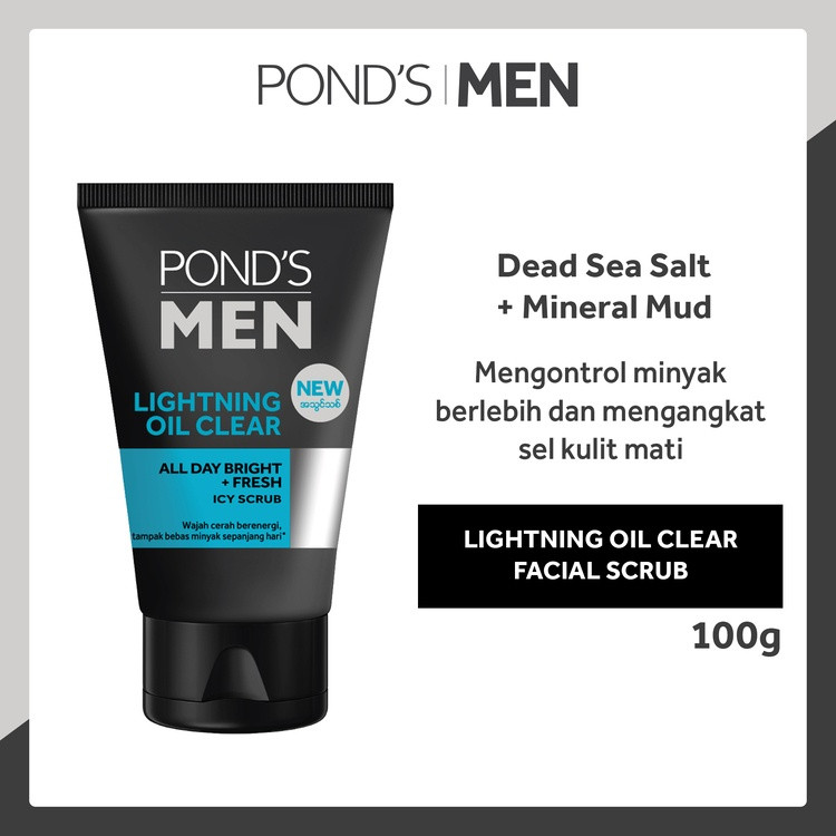 Ponds Men Lightning Oil Clear Face Wash - 100g (Indonesia)