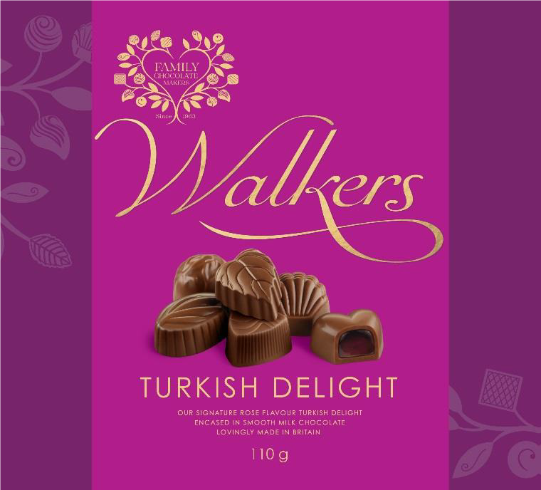 Walkers Turkish Delight Smooth Milk Chocolate - 110g (Imported from UK)