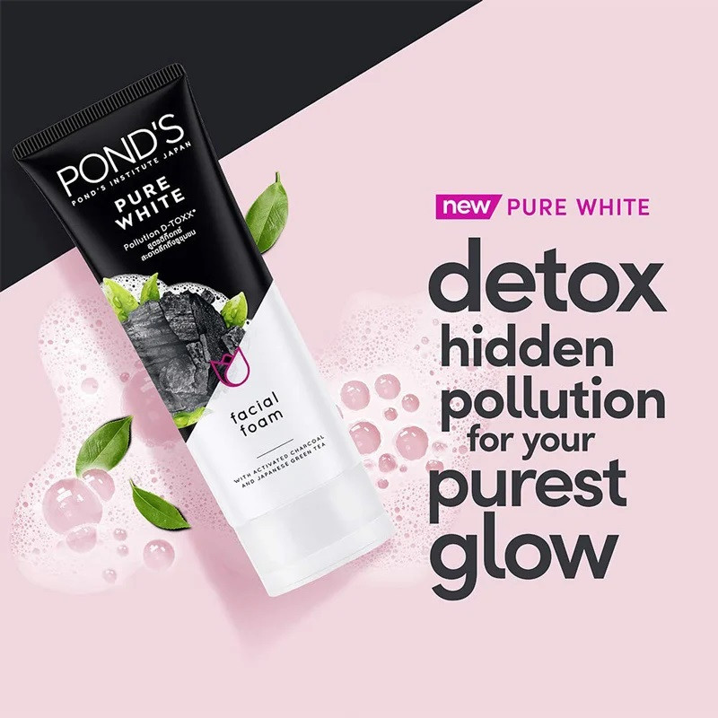 Ponds Pure Bright Pollution Face Wash - 100g (Indonesia)