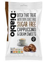 Diablo Sugar Free Cappuccino & Cream Sweets Candy - 75g (Imported from UK)