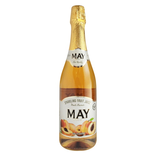 May Gold Sparkling Fruit Juice Peach Flavour - 750ml