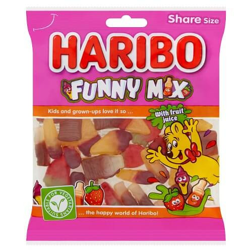 Haribo Funny Mix Jelly Sweets Candy - 160g (Imported From UK)