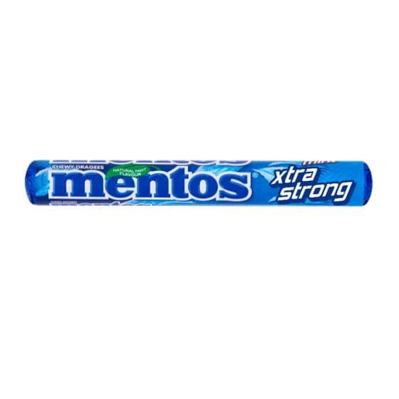 Mentos Xtra Strong Chewy Dragees Single Roll - 38g (Imported from UK)