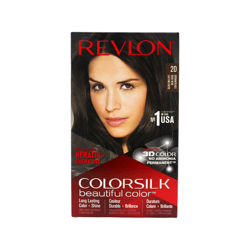 Revlon Colorsilk Beautiful Hair Color Brown Black - 20 (USA)