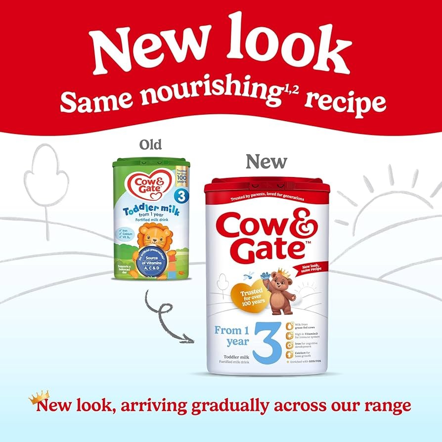 Cow & Gate Growing Up Baby Milk 3 (From 1-2 Years) - 800g (UK)