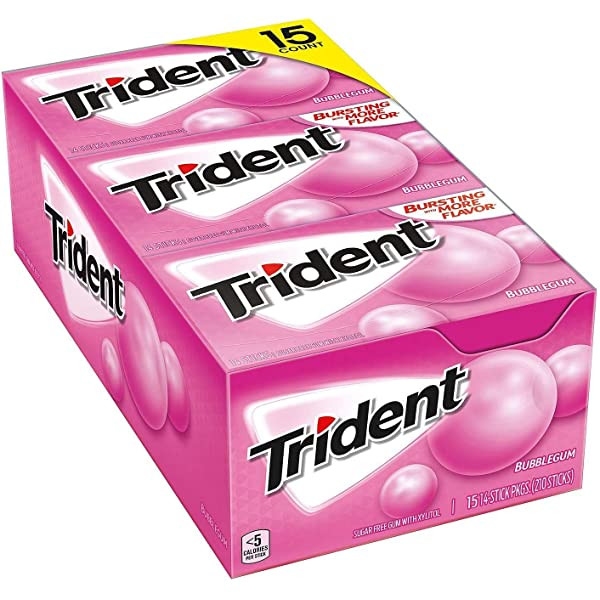 Trident Gum Strawberry Sugar Free - 14 Sticks