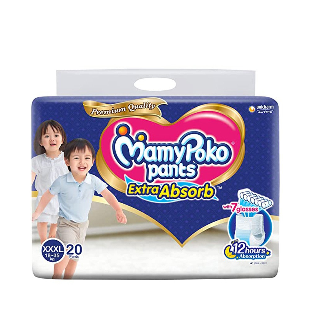 MamyPoko Pants Baby Diaper Extra Absorb (18-35Kg) - XXXL 20pcs