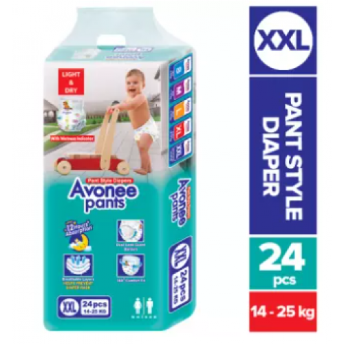 Avonee Pant Style Baby Diaper (14-25Kg) - XXL 24pcs