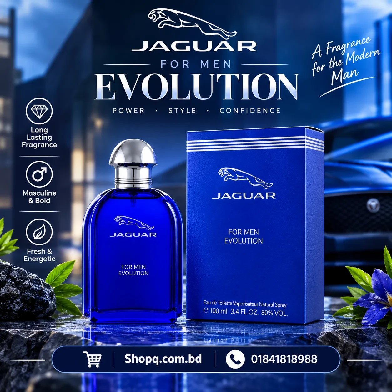 Jaguar Evolution EDT for Men (100ml) 100% Original