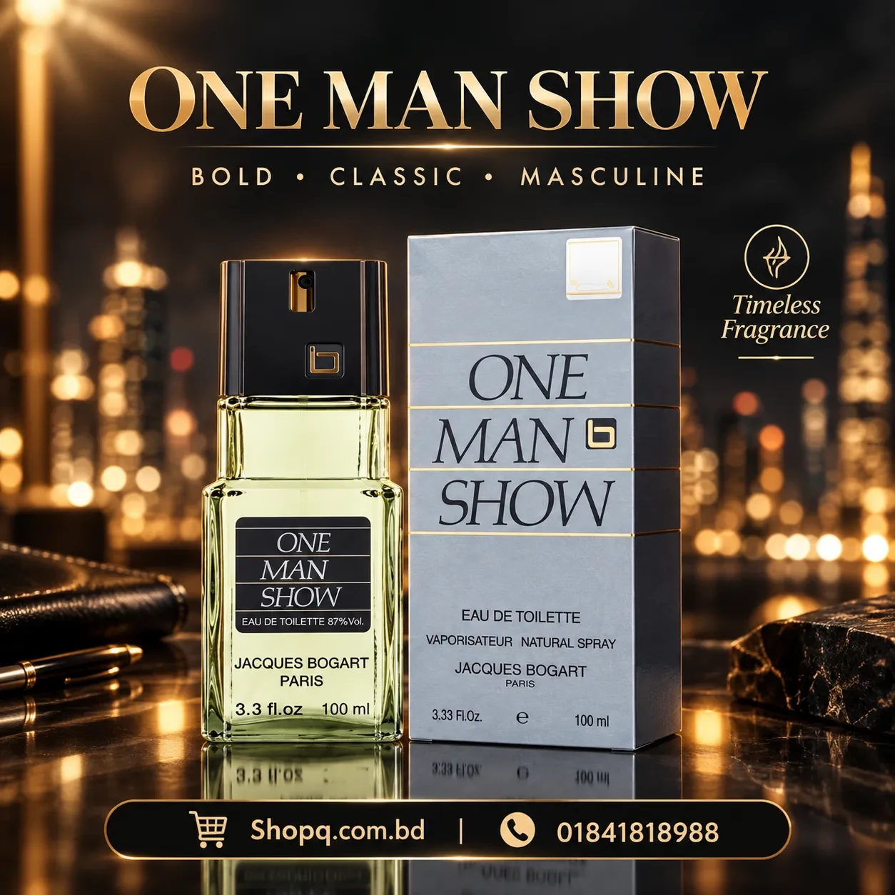Jacques Bogart One Man Show EDT for Men (100ml) (100% Original)