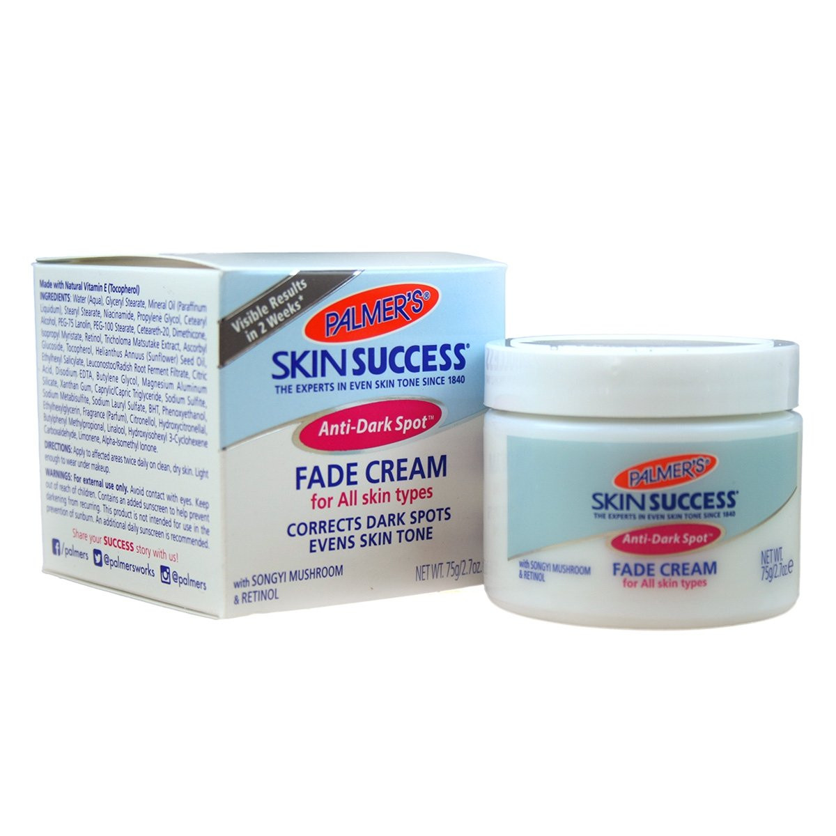 Palmers Skin Success Anti-Dark Corrects Dark Spot Fade Cream For All Skin Type - 75g (U.K)