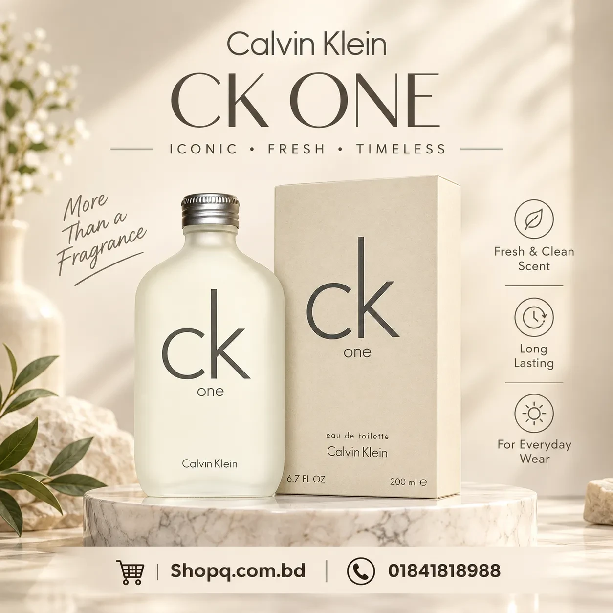 Calvin Klein CK One Eau De Toilette - 200ml (Spain)