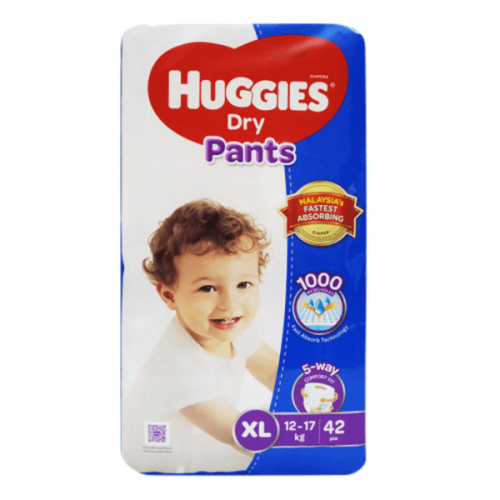 Huggies Dry Pants Baby Diaper (12-17kg) - XL42 (Malaysia)