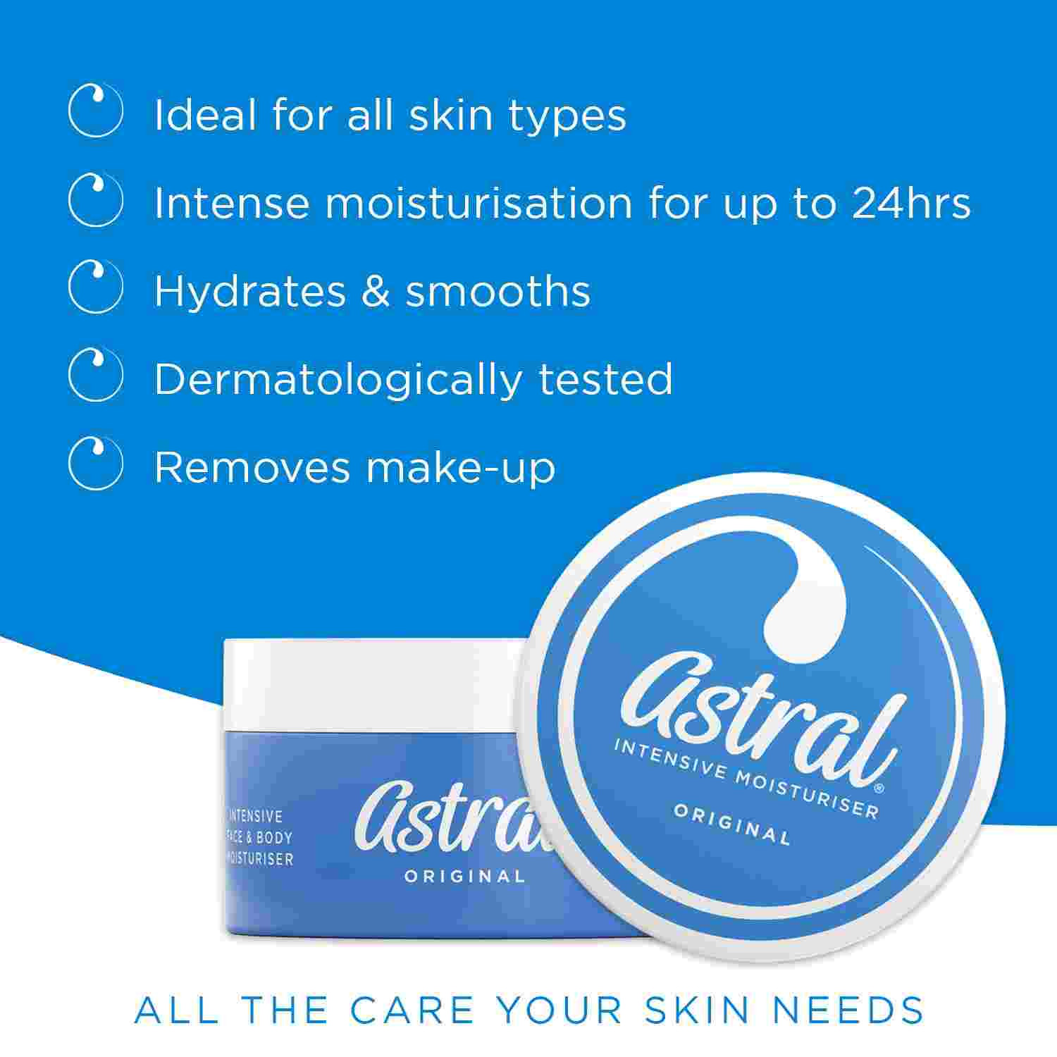 Astral Intensive Face & Body Moisturiser Cream - 50g (U.K)