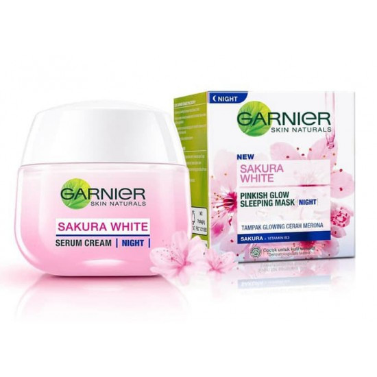 Garnier Sakura White Pinkish Glow Night Cream - 50ml (Indonesia) - pp-370