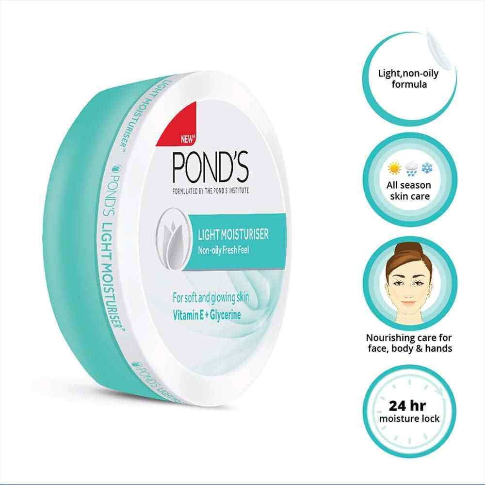 Ponds Non Oily Fresh Glow Light Moisturiser with Vitamin E + Glycerine 74g