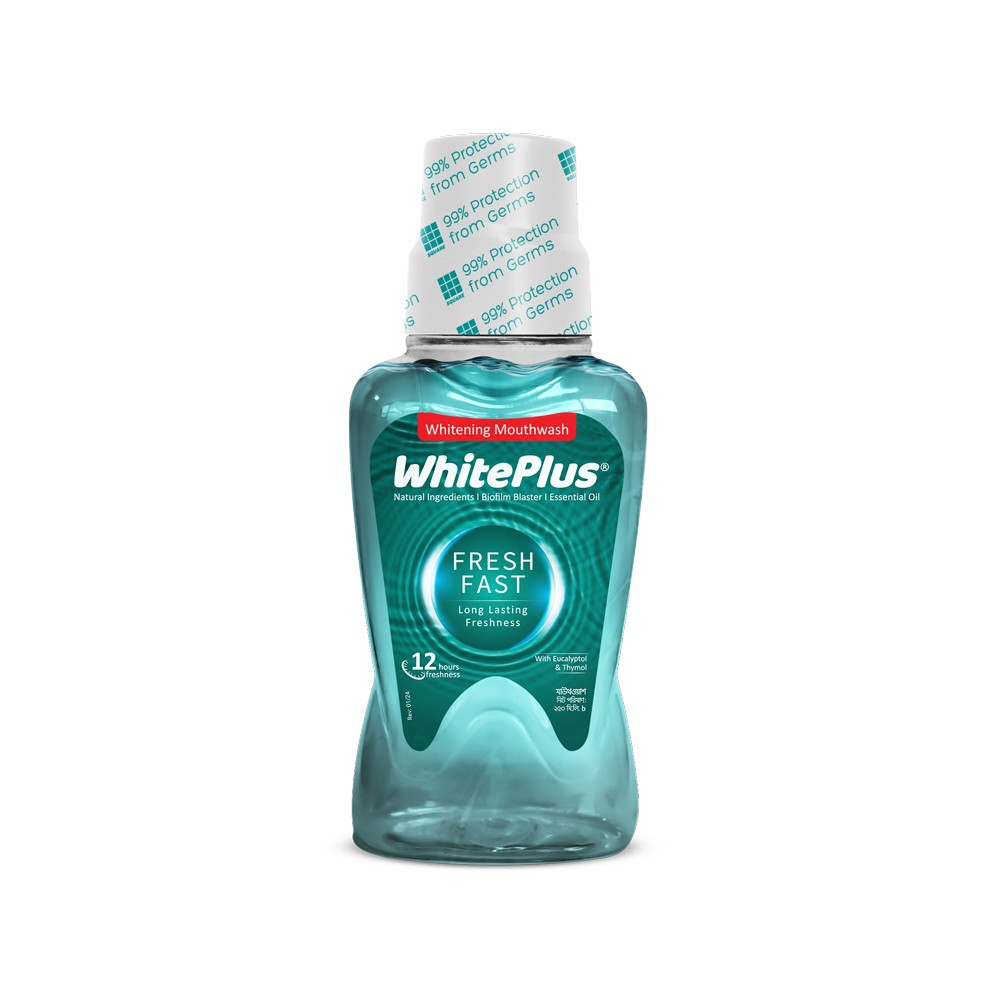 White Plus Whitening Freshfast Mouthwash - 250ml