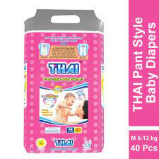 Thai Baby Diaper Pant Style (7-12Kg) - M 40pcs (BD)