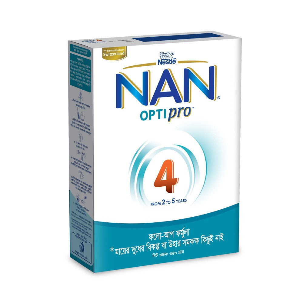 Nestle NAN Optipro 4 Baby Milk Powder (From 2 to 5 years) - 350g (BD)