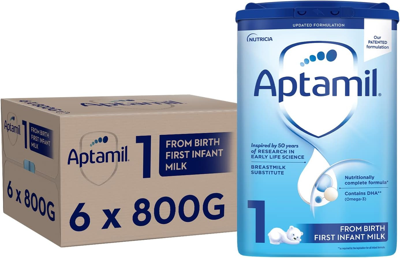Aptamil First Infant Baby Milk Stage 1 (Form Birth) - 800g (U.K)